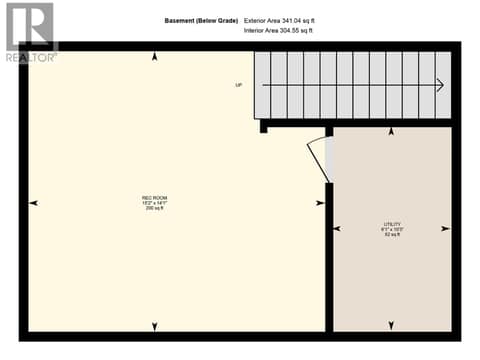 Floor plan - Lower level ""flex/media"" room at 705 Stoltz Court, Rutland North, Kelowna