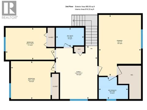 Floor plan - upper floor at 705 Stoltz Court, Rutland North, Kelowna