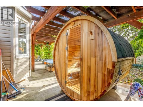 Relax in your own 6 person sauna at 705 Stoltz Court, Rutland North, Kelowna