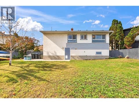 Private backyard at 879 Trench Court, Kelowna North