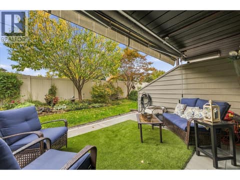 Private backyard space off of the living room at 1765 Leckie Road Unit# 219, Springfield/Spall, Kelowna