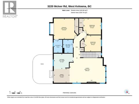 Floor Plan | Main Level at 3220 McIver Road, Glenrosa, West Kelowna