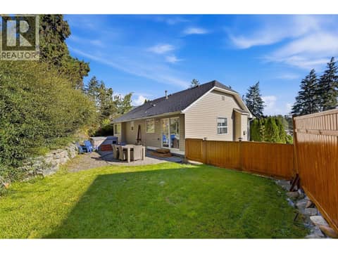 Fully fenced and private backyard space with patio, hot tub & updated landscaping! at 3220 McIver Road, Glenrosa, West Kelowna