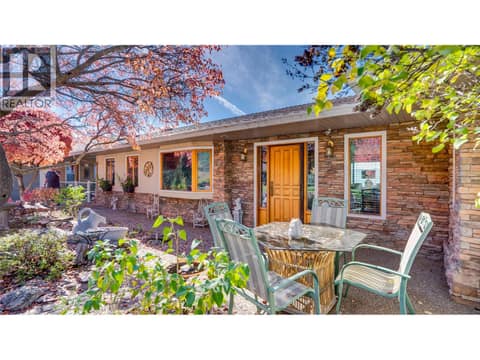 This front patio is great for the morning coffee. at 3200 Greenwood Road, South BX, Vernon