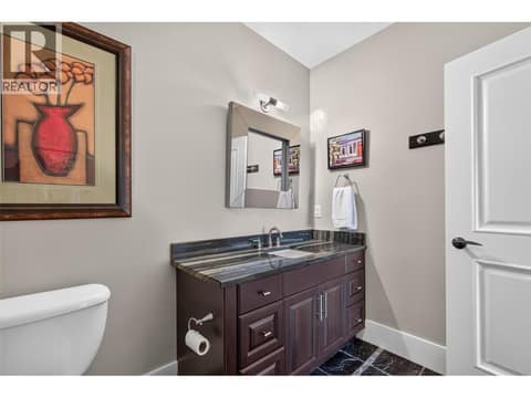 2nd full bathroom on the lower level at 734 Marin Crescent, Upper Mission, Kelowna