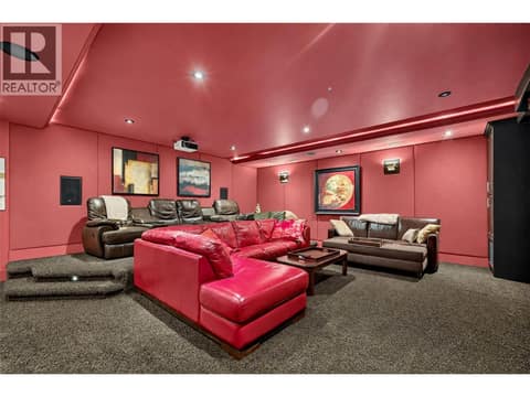 Elevate your movie nights at 734 Marin Crescent, Upper Mission, Kelowna