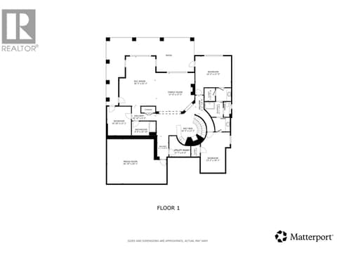 Lower level floor plan at 734 Marin Crescent, Upper Mission, Kelowna