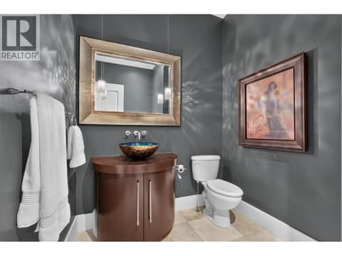 Main level powder room at 734 Marin Crescent, Upper Mission, Kelowna