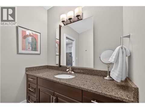 Vanity for the fourth bedroom at 734 Marin Crescent, Upper Mission, Kelowna