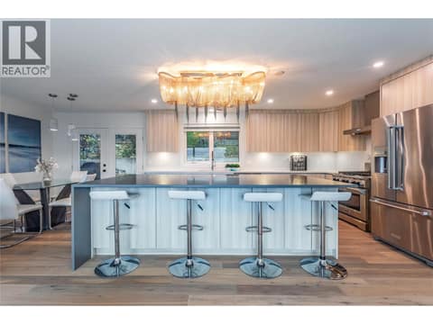 Oversized, Waterfall Edge Island at 3038 Ourtoland Road, Lakeview Heights, West Kelowna