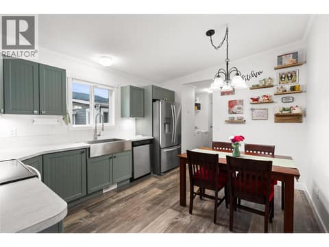 New Permitted Light Fixture Dining Room at 4701 Pleasant Valley Road Unit# 13, Harwood, Vernon