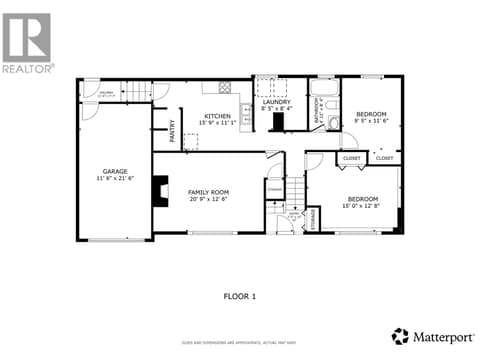 Lower level floor plan at 1420 Graham Road, Rutland South, Kelowna