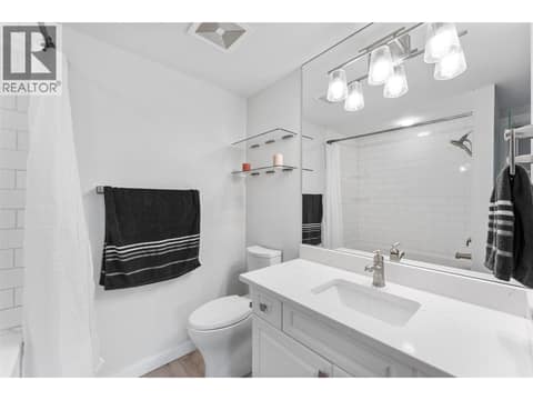 Updated Bathroom at 3550 Woodsdale Road Unit# 111, Lake Country East / Oyama
