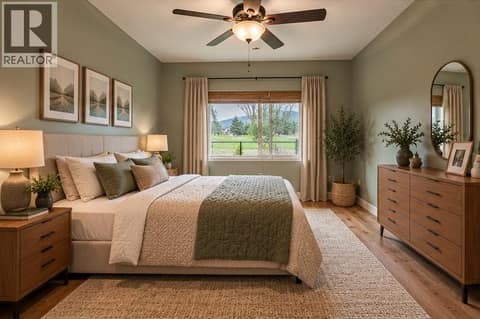 Virtually staged master bedroom at 2444 York Avenue Unit# 32, Armstrong/ Spall.