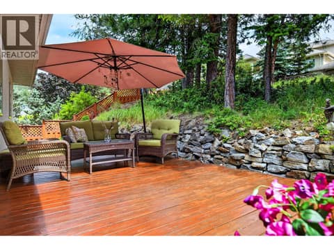 Low maintenance backyard backing onto nature. at 183 Magic Drive, Glenmore, Kelowna