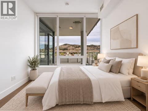 Virtually Staged - Primary Bedroom at 1181 Sunset Drive Unit# 701, Kelowna North