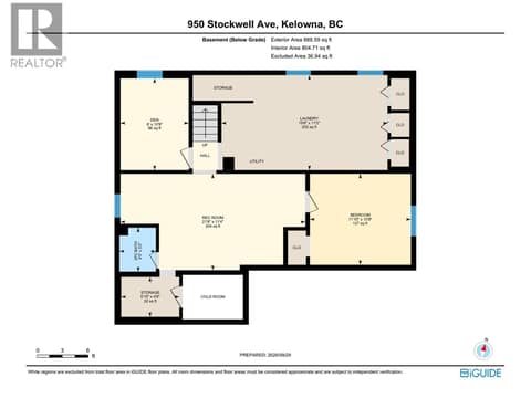 Front house basement at 950 & 952 Stockwell Avenue, Kelowna North