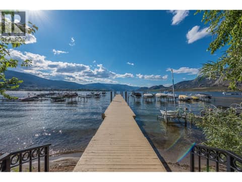 Over 400ft of lakefront including private dock for boat access and swimming! at 7600 COTTONWOOD Drive Unit# 404, Osoyoos