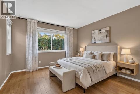 Primary Main Floor Bedroom - Virtually Staged at 535 Glenmeadows Road Unit# 16, North Glenmore, Kelowna