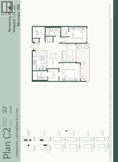 Floorplan at 2760 Olalla Road Unit# 208, Lakeview Heights, West Kelowna