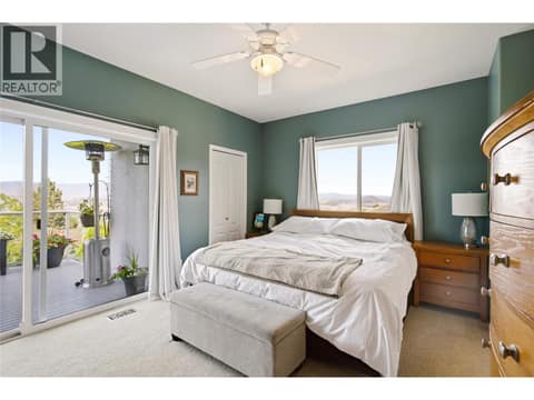 Primary bedroom at 724 Lone Pine Drive, Black Mountain, Kelowna