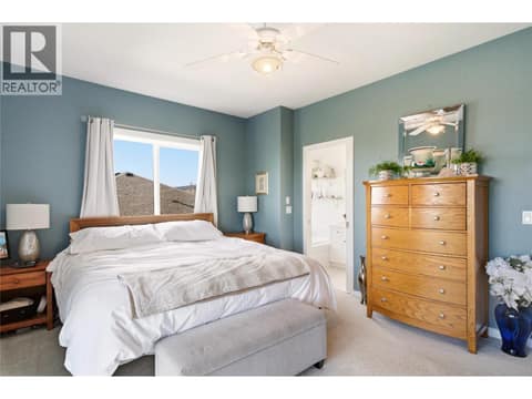 Primary bedroom at 724 Lone Pine Drive, Black Mountain, Kelowna