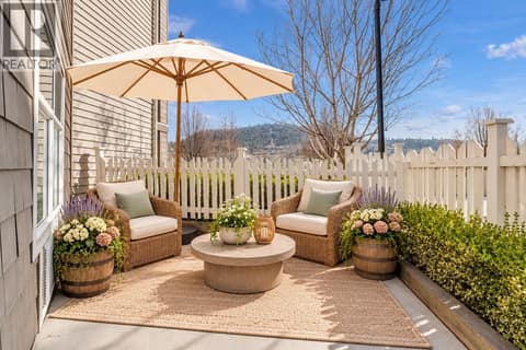 Virtually staged patio at 533 Yates Road Unit# 100, North Glenmore, Kelowna