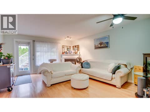 Living Room with access to patio at 4740 20 Street Unit# 99, Harwood, Vernon