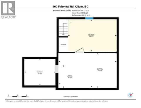 Floor Plan - Basement at 860 Fairview Road, Oliver