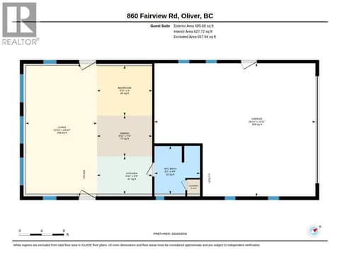 Floor Plan - Guest House at 860 Fairview Road, Oliver