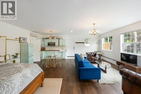 Guest house open living space at 860 Fairview Road, Oliver