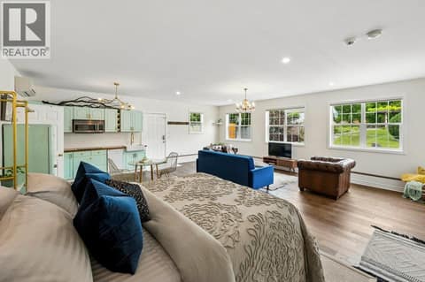 Guest house open living space at 860 Fairview Road, Oliver