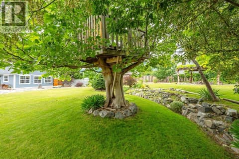 Tree house in back yard at 860 Fairview Road, Oliver