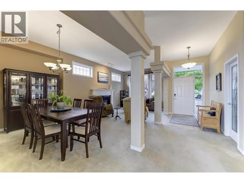 Formal dining and living room at 2280 Shannon Hills Drive, Shannon Lake, West Kelowna