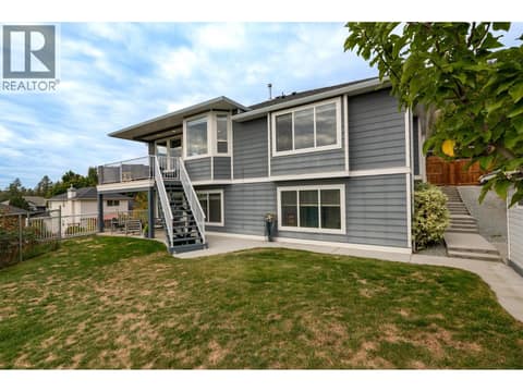 Fully fenced backyard at 2280 Shannon Hills Drive, Shannon Lake, West Kelowna