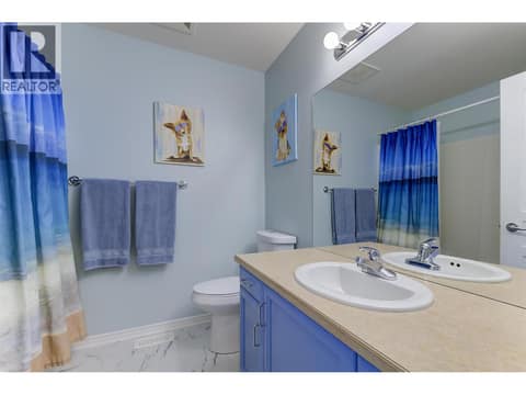 Main bathroom on the main level at 2280 Shannon Hills Drive, Shannon Lake, West Kelowna