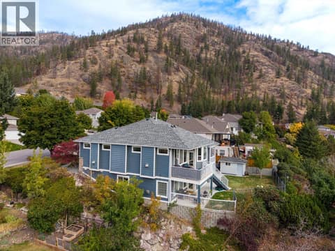 Side view of proerty at 2280 Shannon Hills Drive, Shannon Lake, West Kelowna