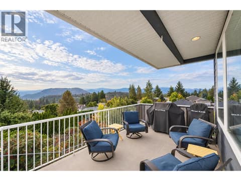 Spacious partially covered deck at 2280 Shannon Hills Drive, Shannon Lake, West Kelowna