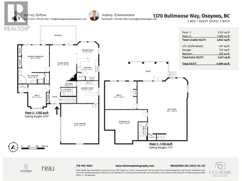 Floor Plan House at 1370 Bullmoose Way, Osoyoos Rural