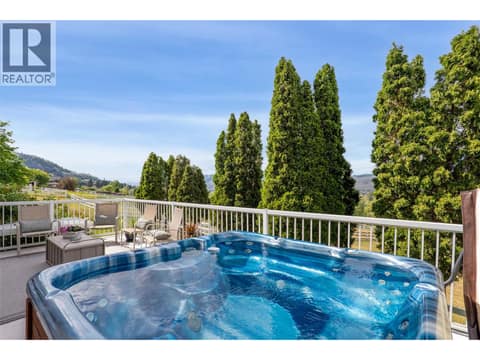 Hot tub on deck off recroom at 6450 Meadowland Crescent S, Barnhartvale, Kamloops