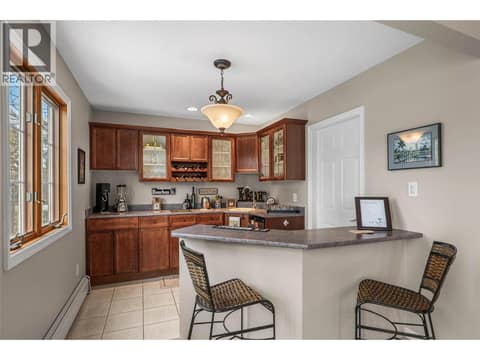 Recroom wet bar at 6450 Meadowland Crescent S, Barnhartvale, Kamloops