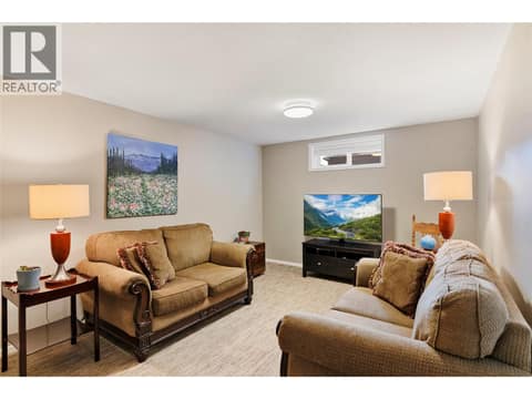 Downstairs - Media Room at 1669 Hiob Road, Revelstoke