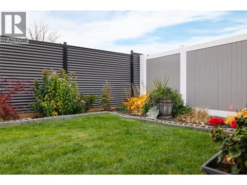 Beautifully landscaped back yard at 3900 27 Avenue Unit# 2, Westmount, Vernon