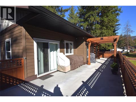 Back patio at 259 Grouse Avenue, Okanagan North, Vernon