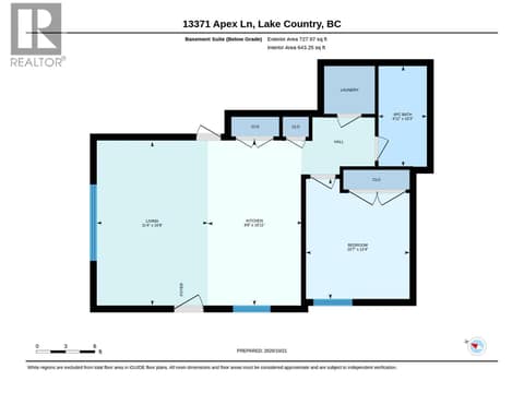 Basement suite floor plan at 13371 Apex Lane, Lake Country East / Oyama