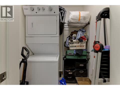Basement suite stacker laundry at 13371 Apex Lane, Lake Country East / Oyama