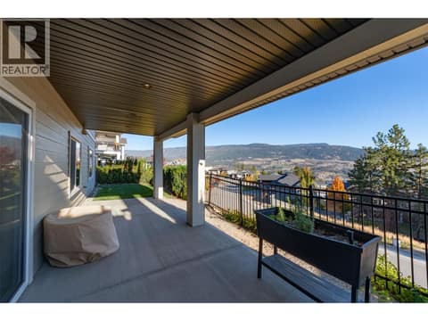 Sliding door access to covered patio at 13371 Apex Lane, Lake Country East / Oyama