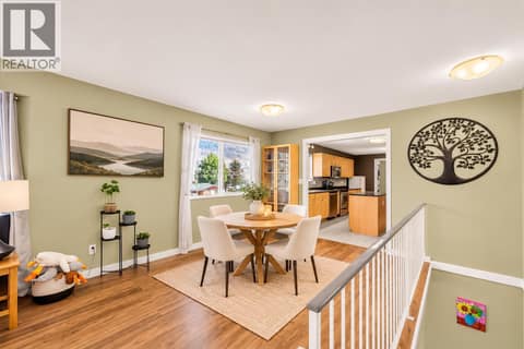 Photo has been altered with AI to show dining area layout at 2045 Valleyview Drive, Valleyview, Kamloops