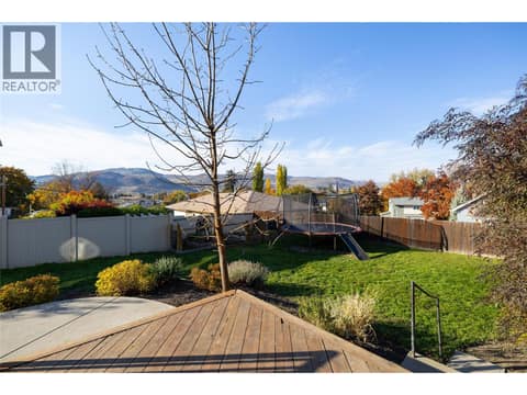 Fully fenced backyard for safety at 4004 Pleasant Valley Road, Harwood, Vernon