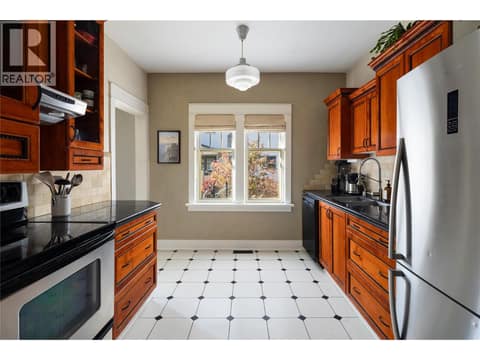 Kitchen, with updated cabinets at 4004 Pleasant Valley Road, Harwood, Vernon